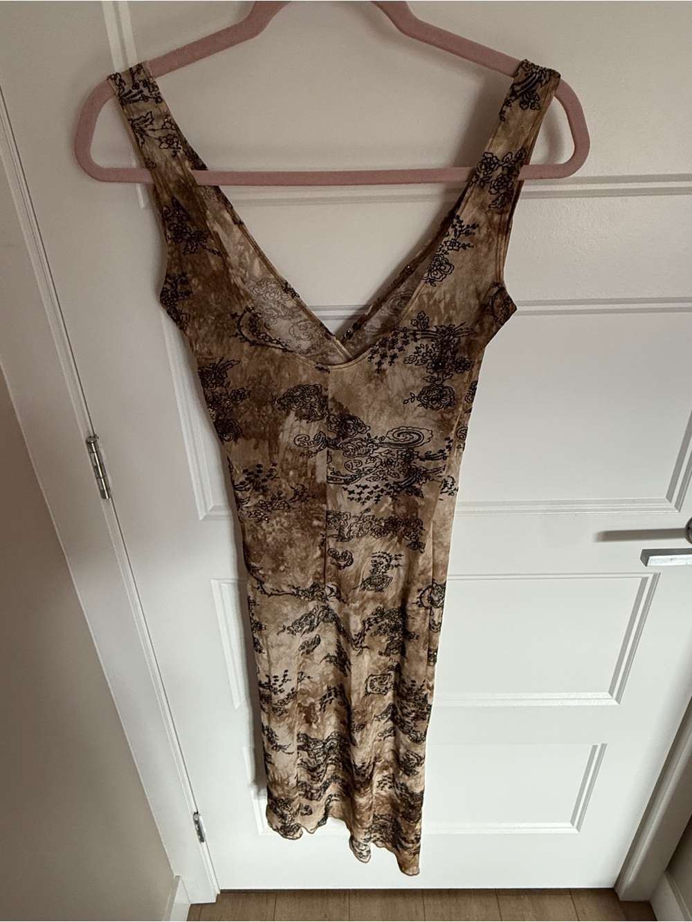 Terra Nostra Brown Printed Midi Dress - Picture 2 of 3